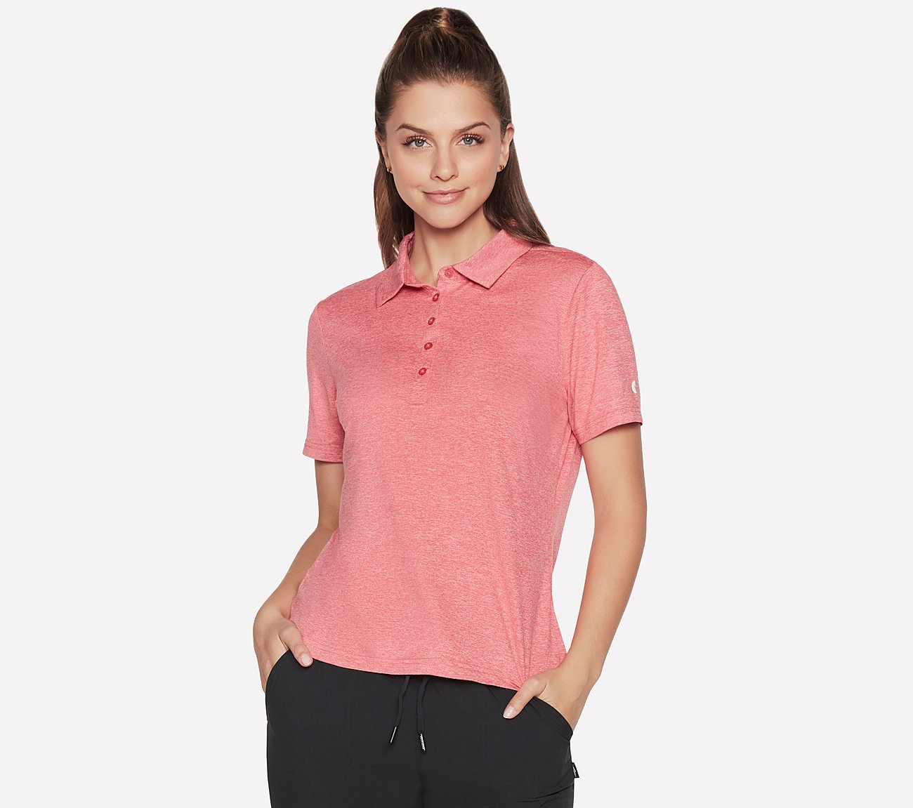 GODRI SWIFT CLUB POLO, RED/PINK Apparels Lateral View