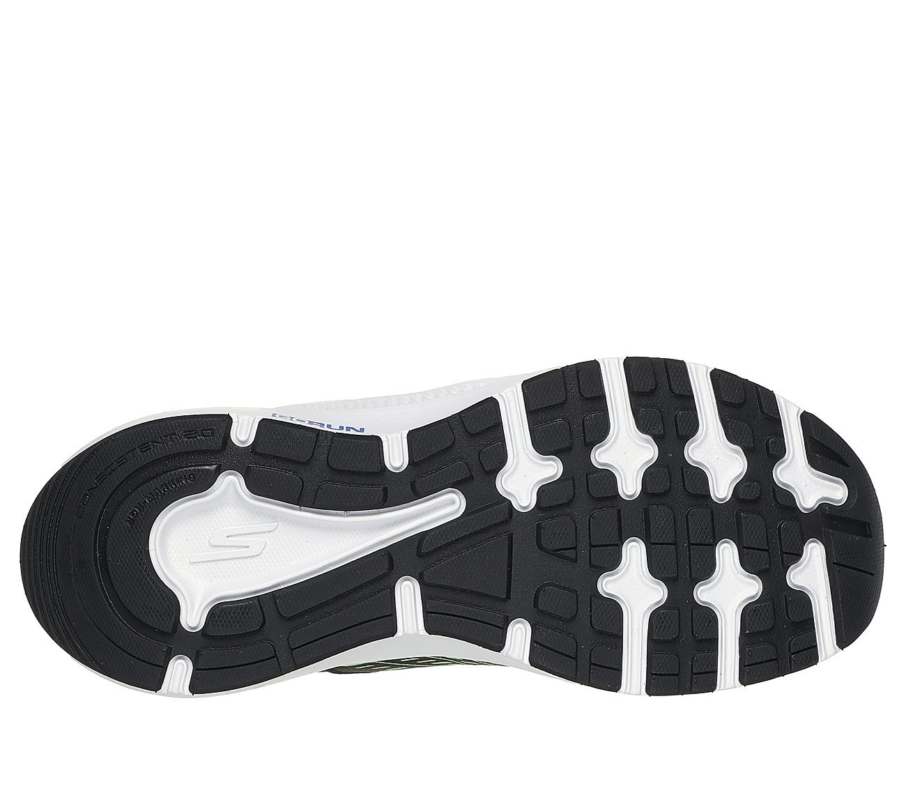 GO RUN CONSISTENT 2, BLK/BLUE/LIME Footwear Bottom View