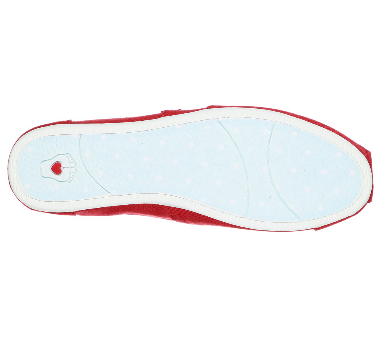 BOBS PLUSH - PEACE & LOVE, DDARK RED Footwear Bottom View