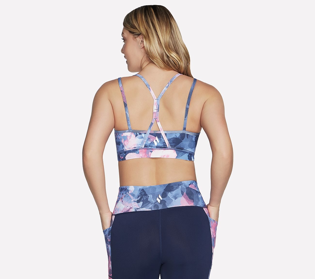 GOWALK SUMMER ROSE BRA, NAVY Apparel Top View