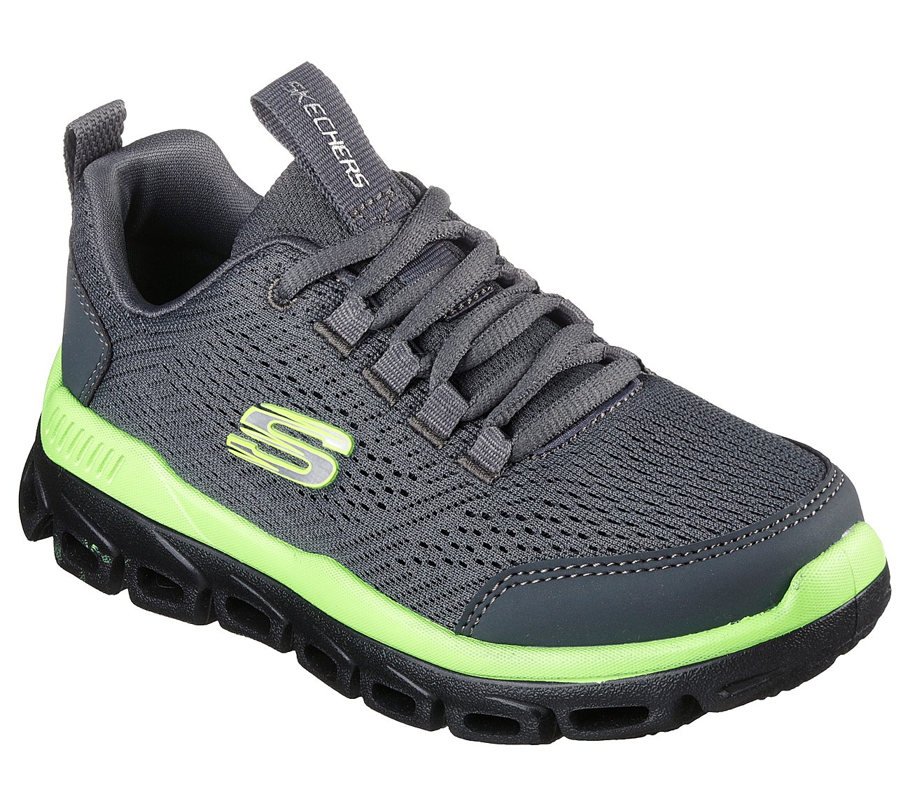 GLIDE-STEP, CHARCOAL/LIME Footwear Right View