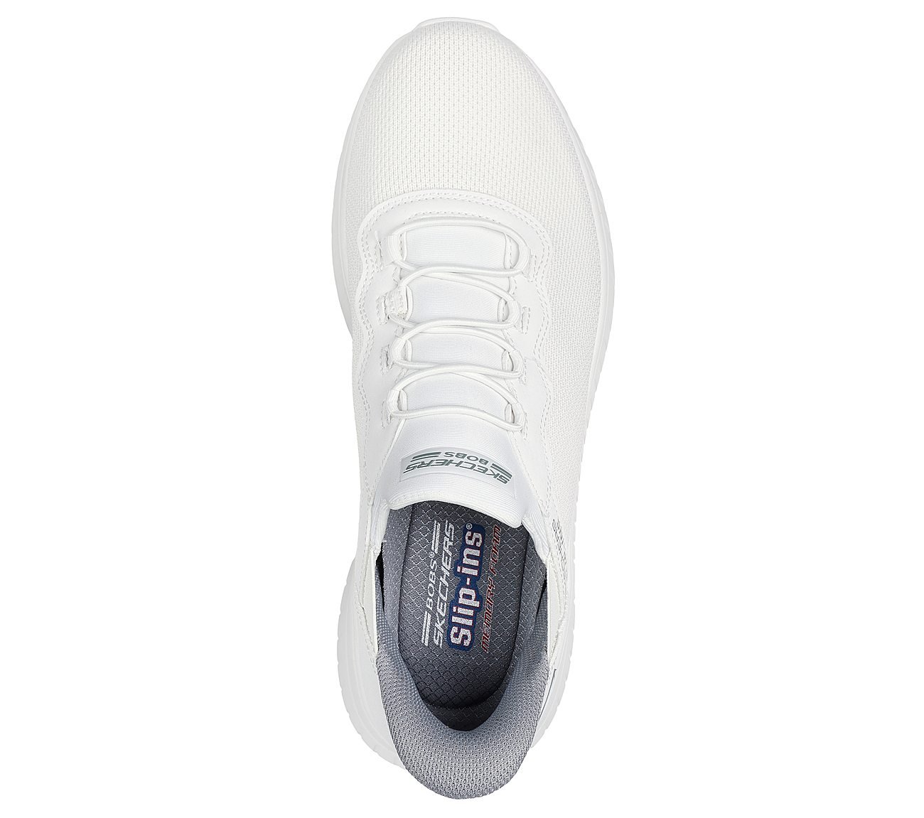 SKECHERS SLIP-INS: BOBS SPORT SQUAD CHAOS- Daily Hype, OFF WHITE Footwear Top View