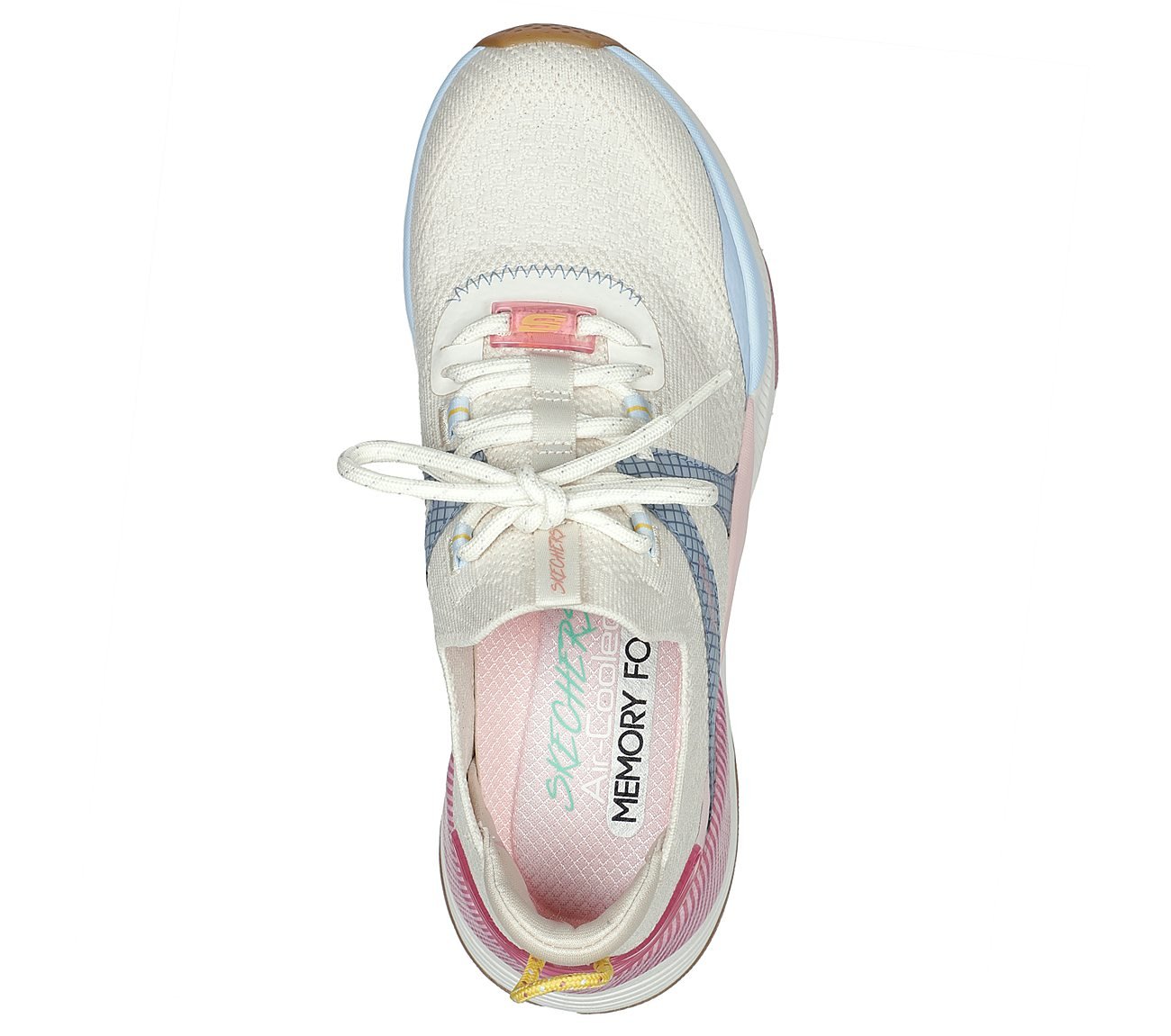 MIRA-RETRO ROW, NATURAL/MULTI Footwear Top View