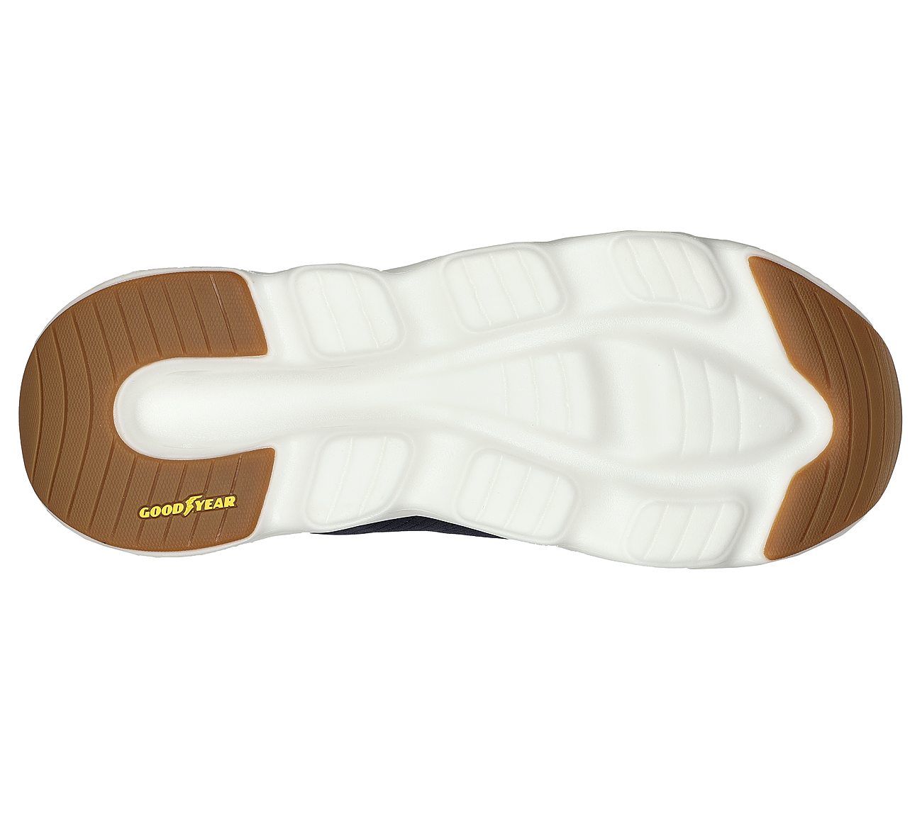 GO RUN SWIRL TECH, NAVY/RED Footwear Bottom View