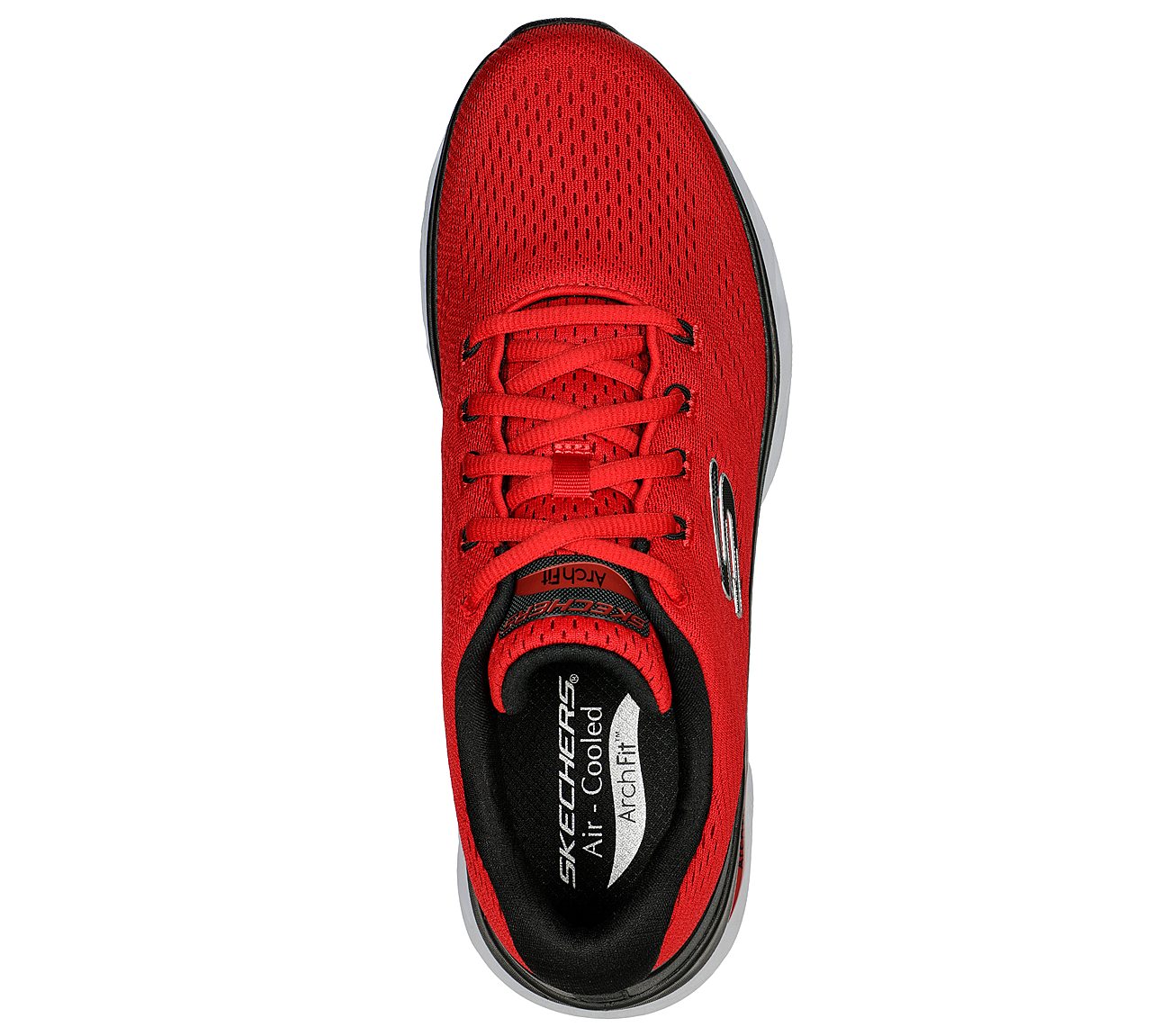 ARCH FIT GLIDE-STEP, RED/BLACK Footwear Top View
