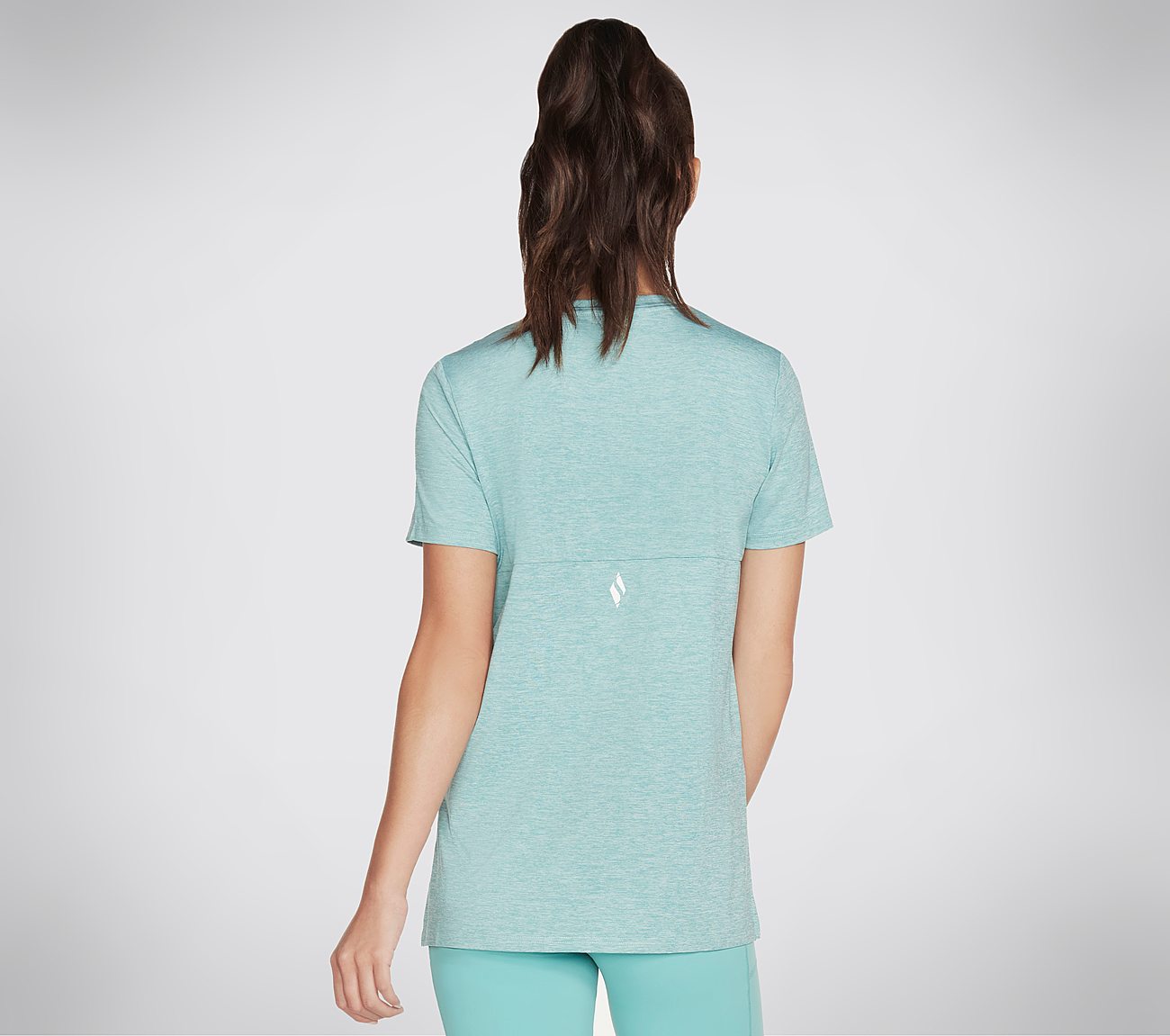 DIAMOND BLISSFUL TEE, TURQUOISE Apparel Top View