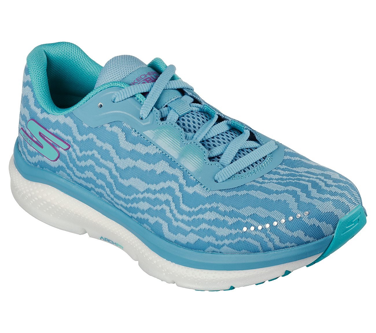 GO RUN RIDE 10, LLIGHT BLUE Footwear Right View