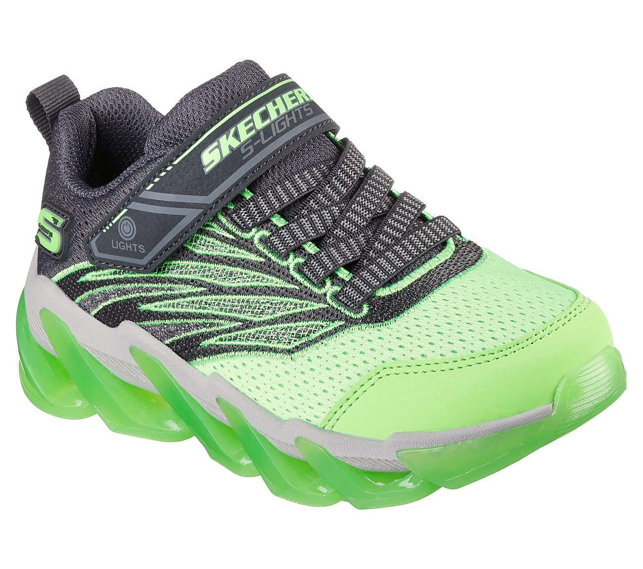 MEGA-SURGE - NEZCO, CHARCOAL/LIME Footwear Lateral View