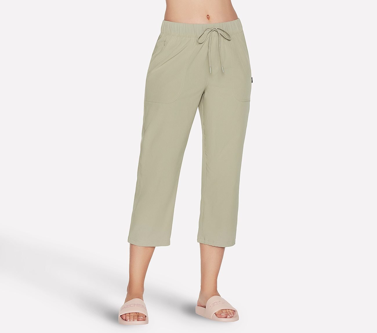 INCLINE MIDCALF PANT, GREEN/WHITE Apparels Lateral View