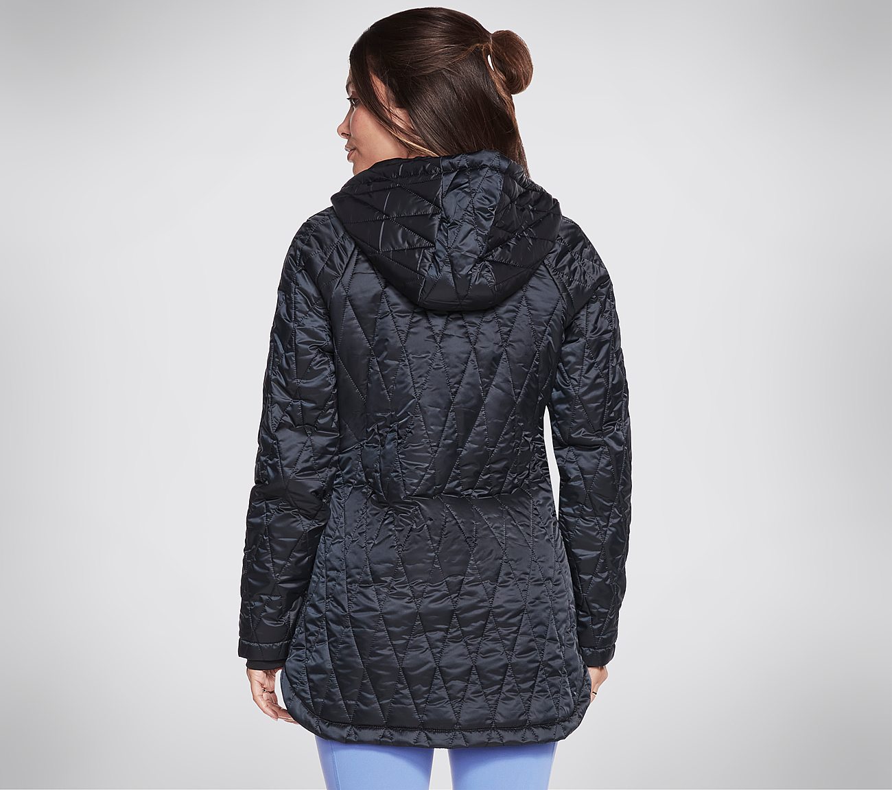 GOWALK DIAMOND QUILT JACKET, BBBBLACK Apparel Top View