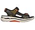 GO WALK ARCH FIT SANDAL-MISSI, OLIVE/ORANGE Footwear Right View