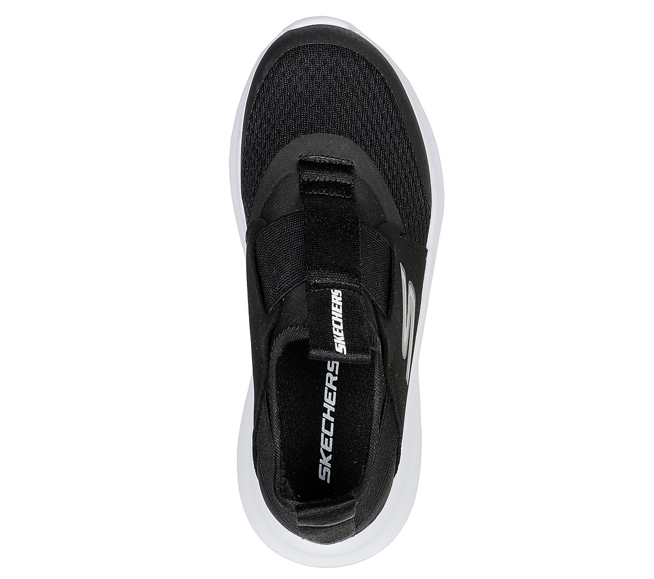 SKECH FAST, BLACK/WHITE Footwear Top View