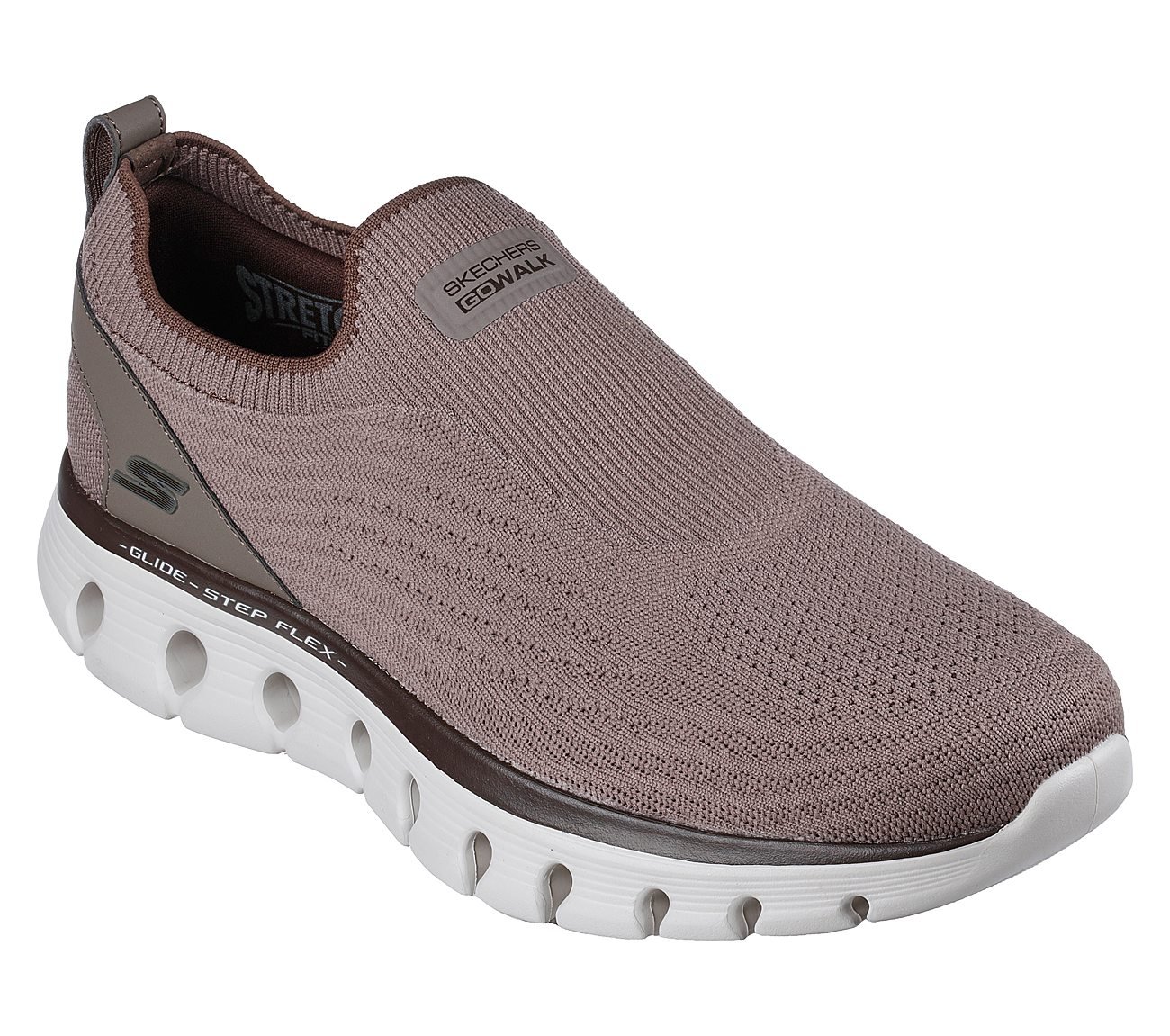 GO WALK GLIDE-STEP FLEX, TTAUPE Footwear Lateral View