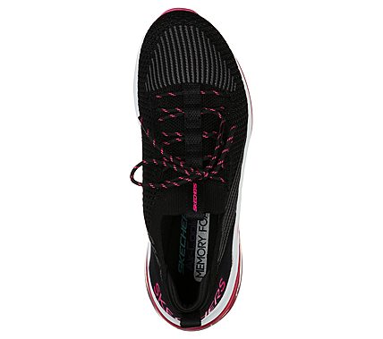SKECH-AIR ELEMENT 2.0-BOSS LA, BLACK/HOT PINK Footwear Top View