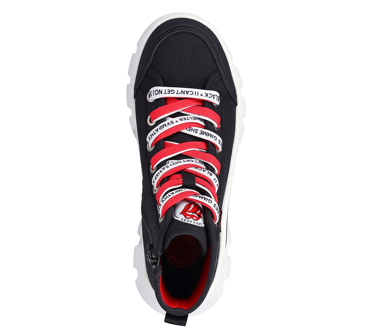 Rolling Stones: Roadies Surge - Lick & Lyrics, BLACK/RED Footwear Top View