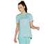 DIAMOND BLISSFUL T-SHIRT, TURQUOISE Apparels Lateral View
