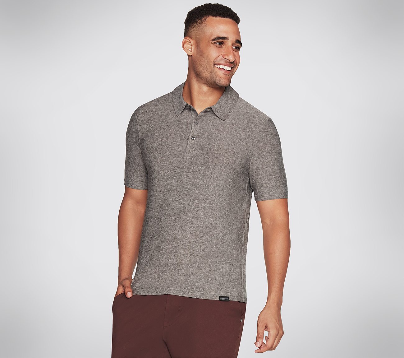 GODRI ALL DAY POLO, CEMENT Apparels Lateral View