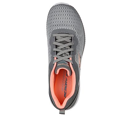 BOUNTIFUL - QUICK PATH, GREY/CORAL Footwear Top View