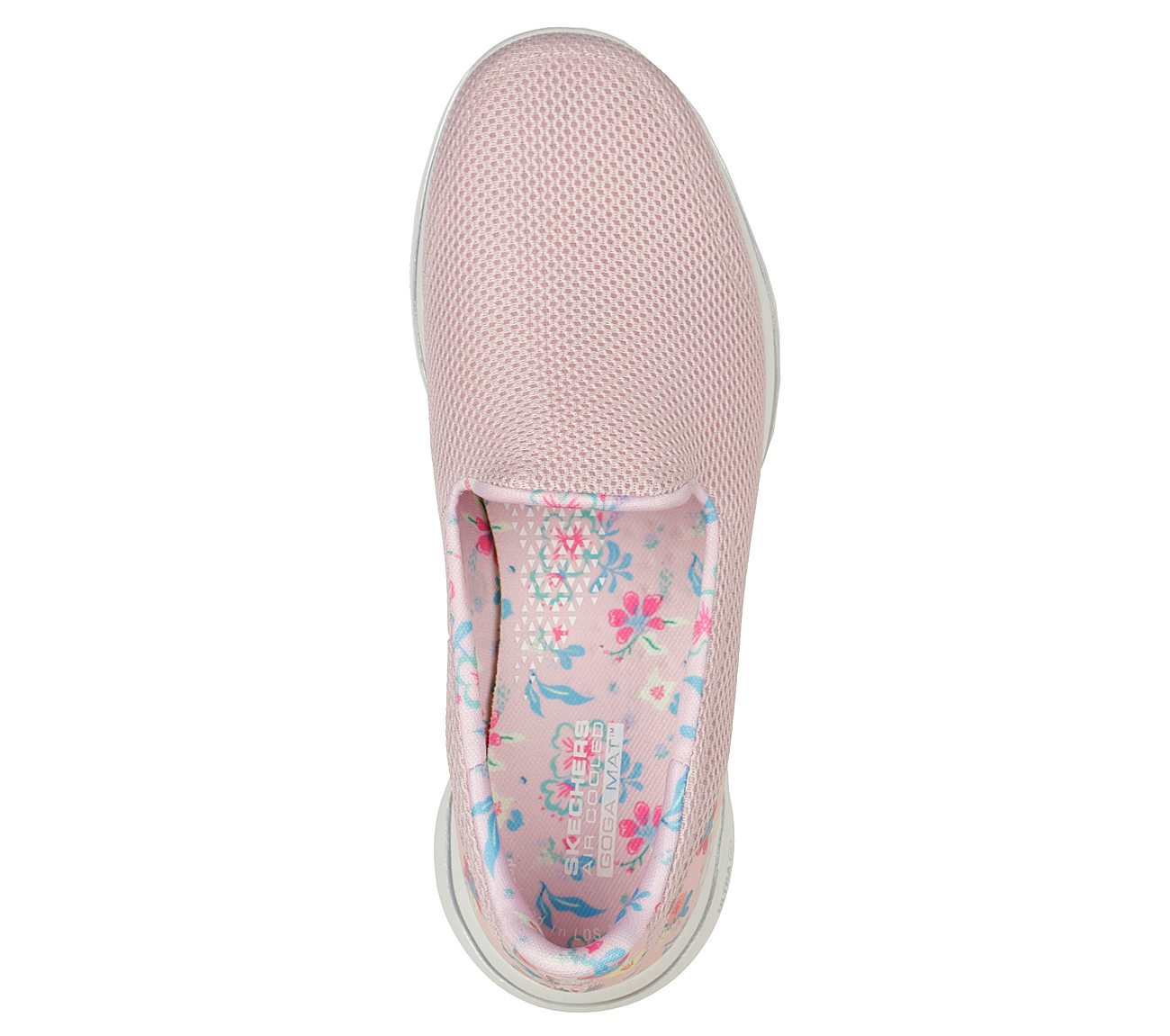 GO WALK 5 - FLOWERY, LIGHT PINK/MULTI Footwear Top View