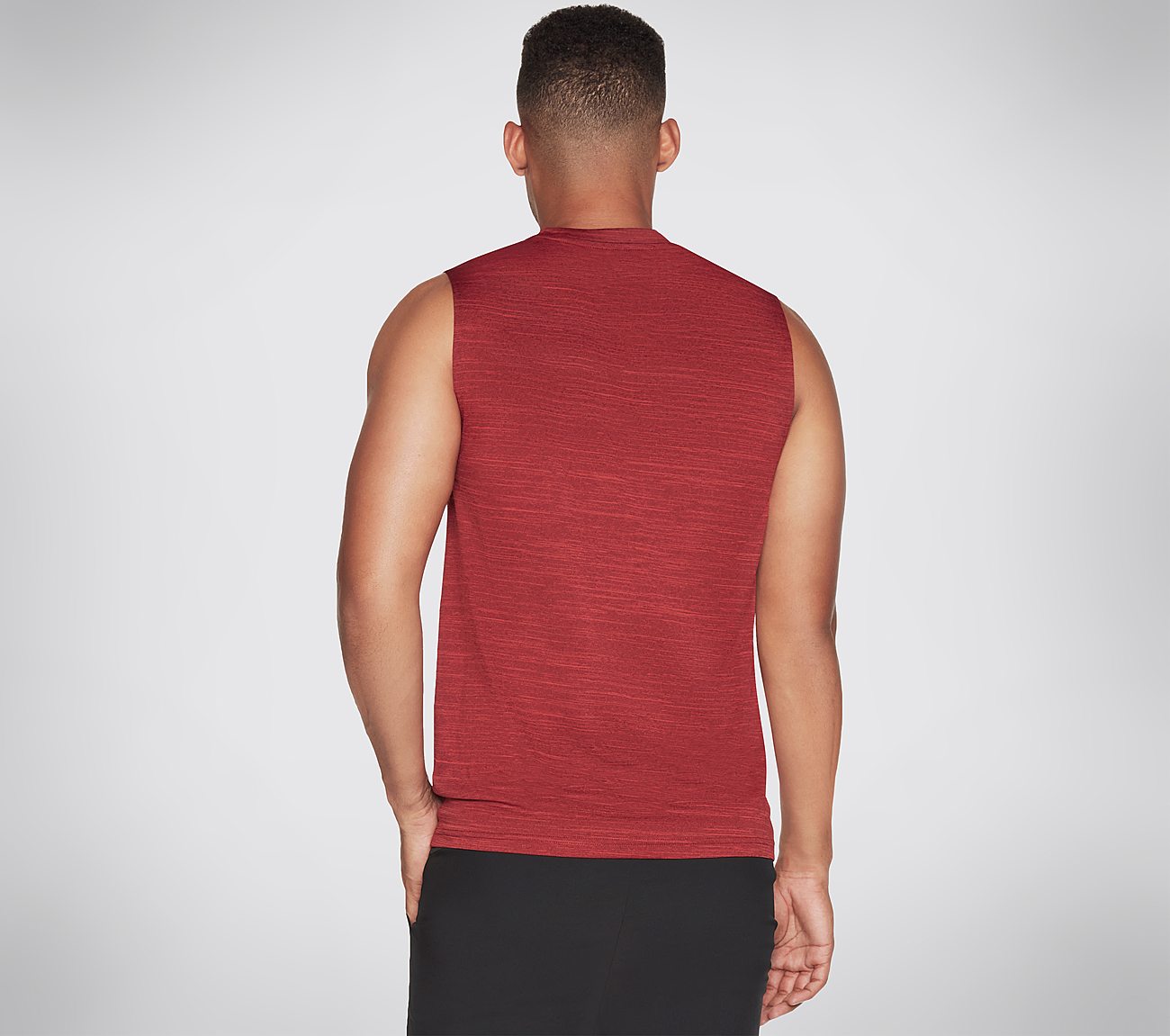 ON THE ROAD MUSCLE TANK, RRED Apparel Top View