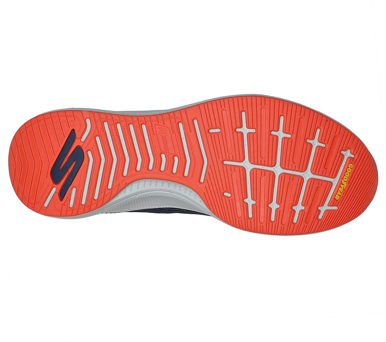 GO RUN PULSE - HAPTIC MOTION, BLUE/ORANGE Footwear Bottom View