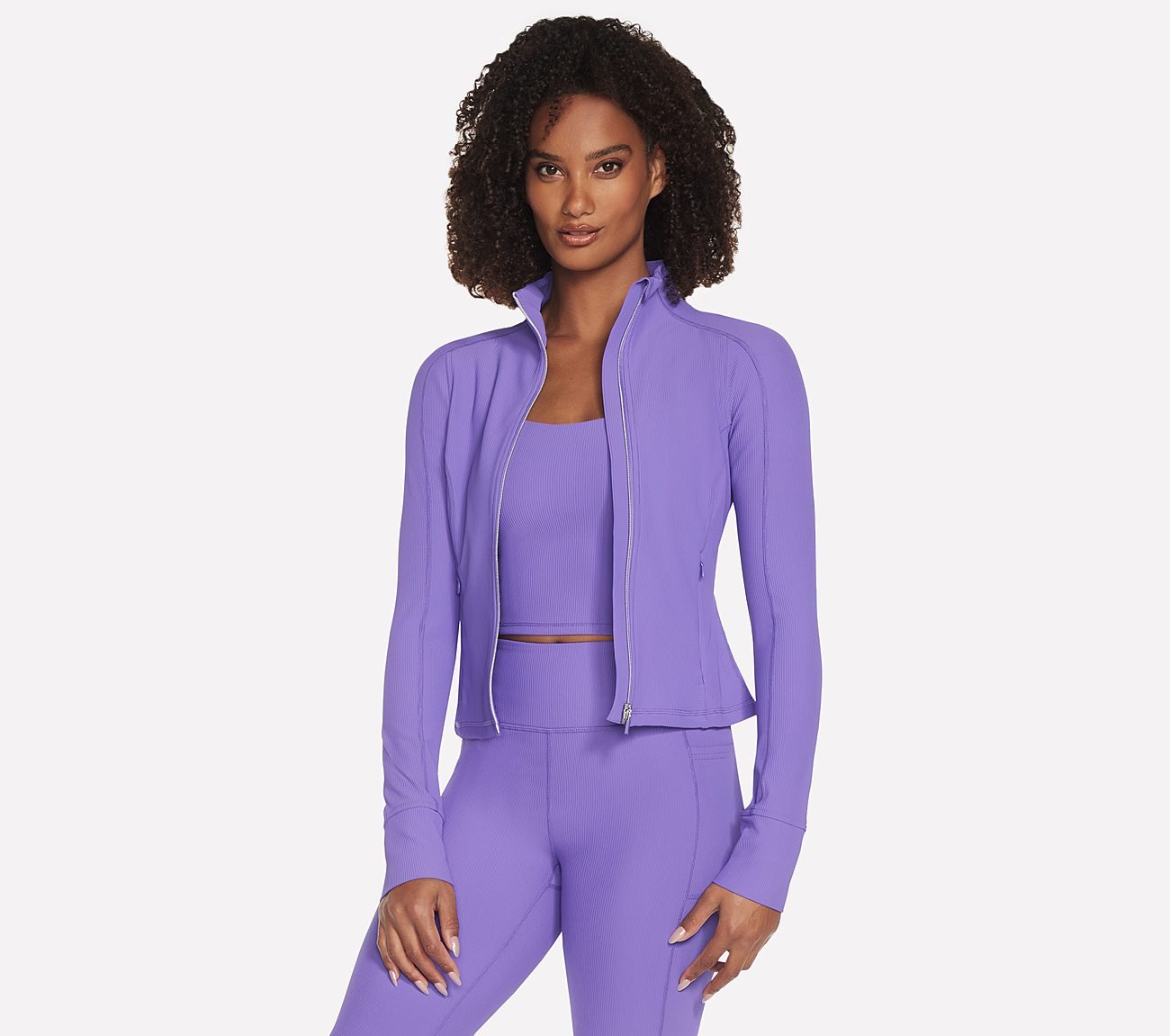 GOFLEX RIB JACKET, NEON PINK/PURPLE Apparels Lateral View
