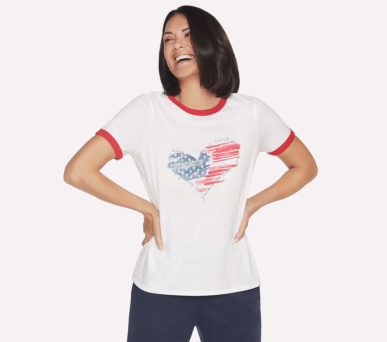 AMERICANA T-SHIRT, WWWHITE Apparels Lateral View