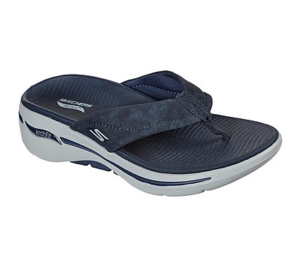 Kemiker kollision vinder Skechers Navy/Grey Go Walk Arch Fit Astound Womens Slipper - Style ID:  140220 | India