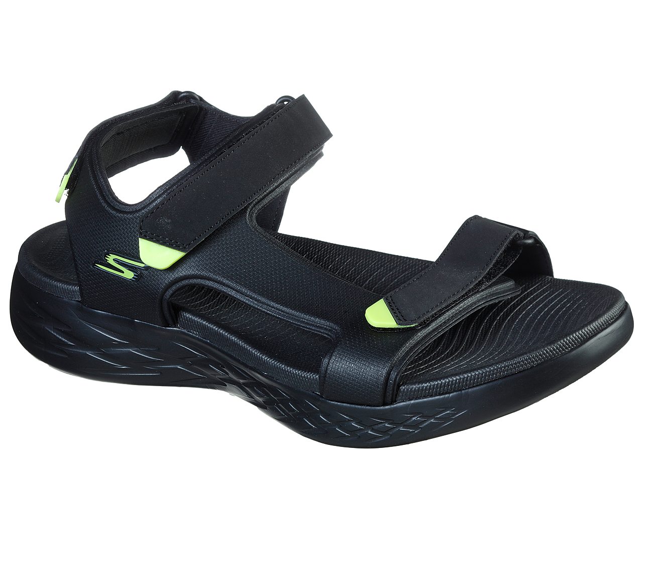 ON-THE-GO 600 - VENTURE, BLACK/LIME Footwear Lateral View