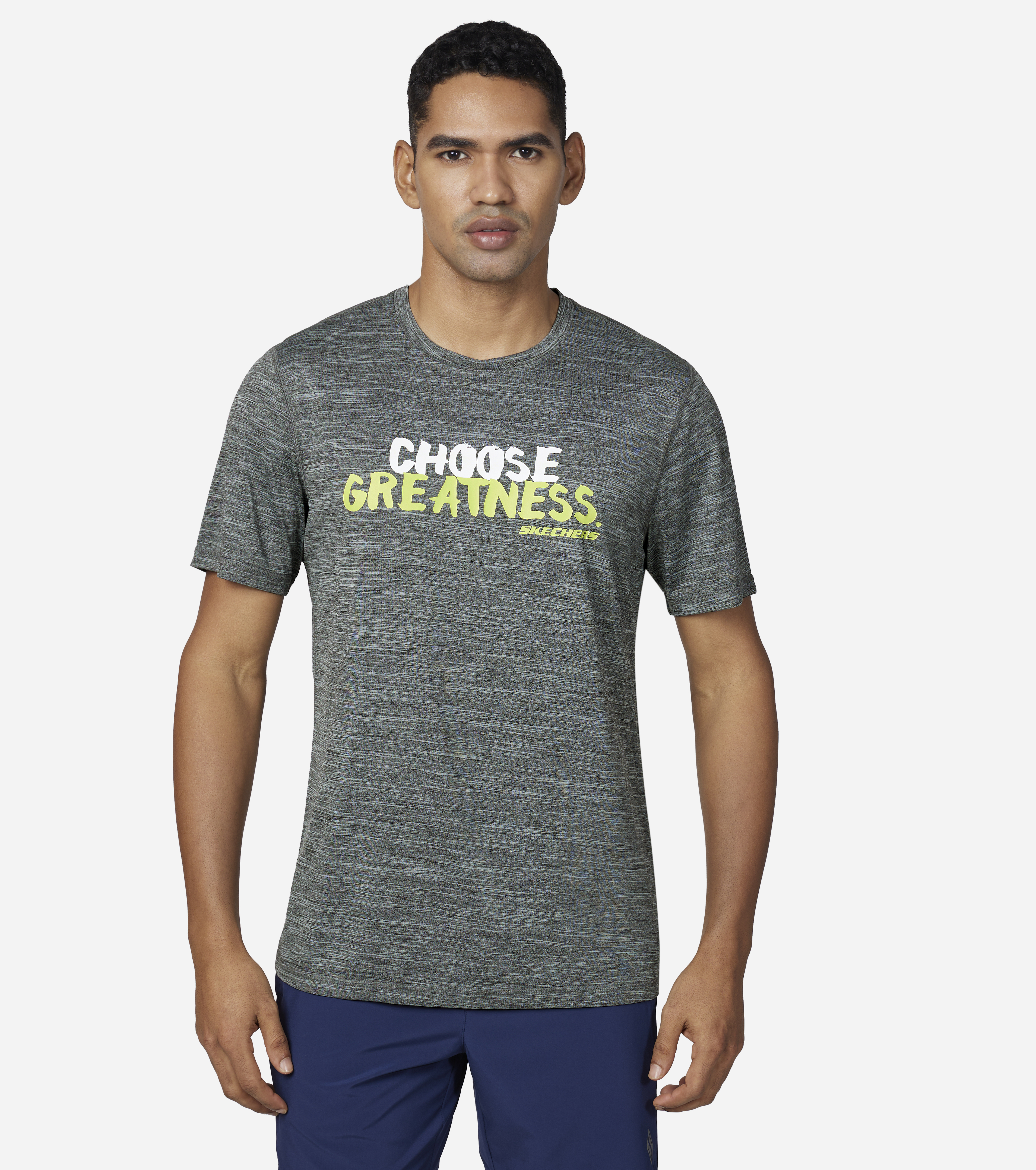 CHOOSE GREATNESS GRAPHIC T-SHIRT, LIGHT GREY Apparel Lateral View