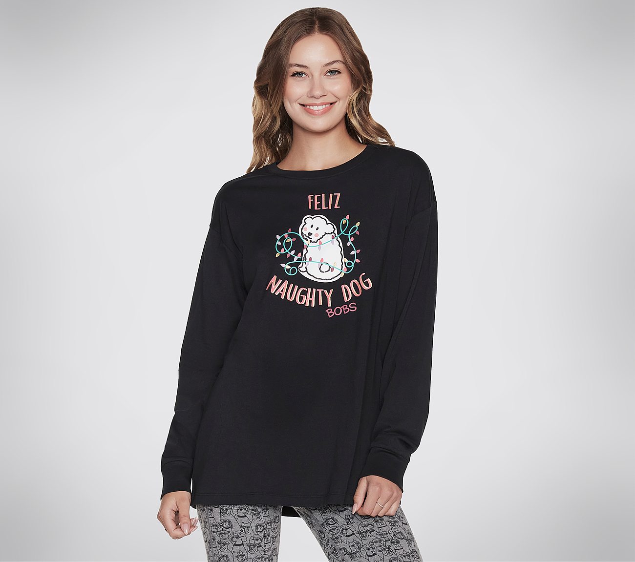 FELIZ LS T-SHIRT, BBBBLACK Apparels Lateral View