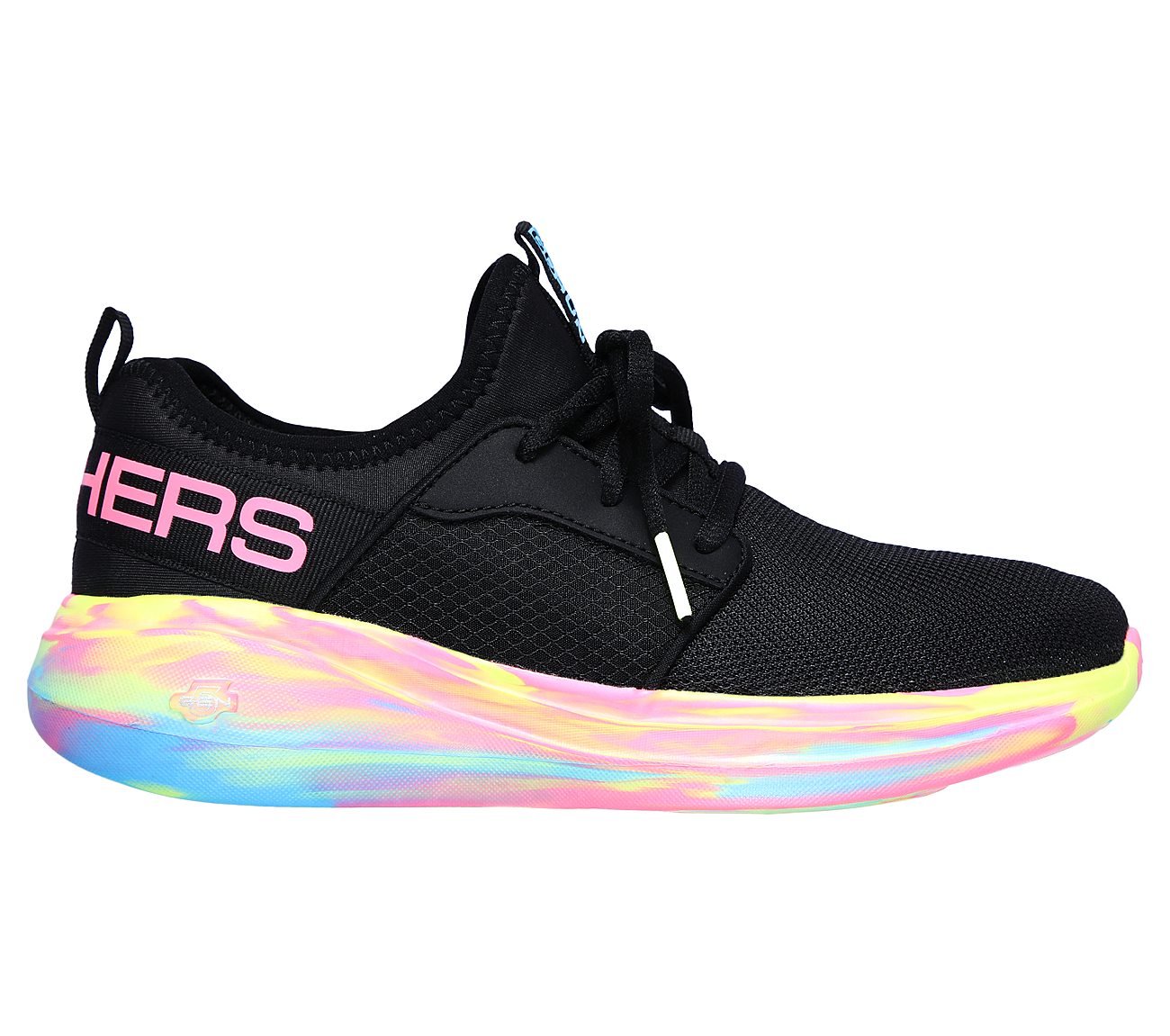 GO RUN FAST - MONTAGE, BLACK/MULTI Footwear Right View