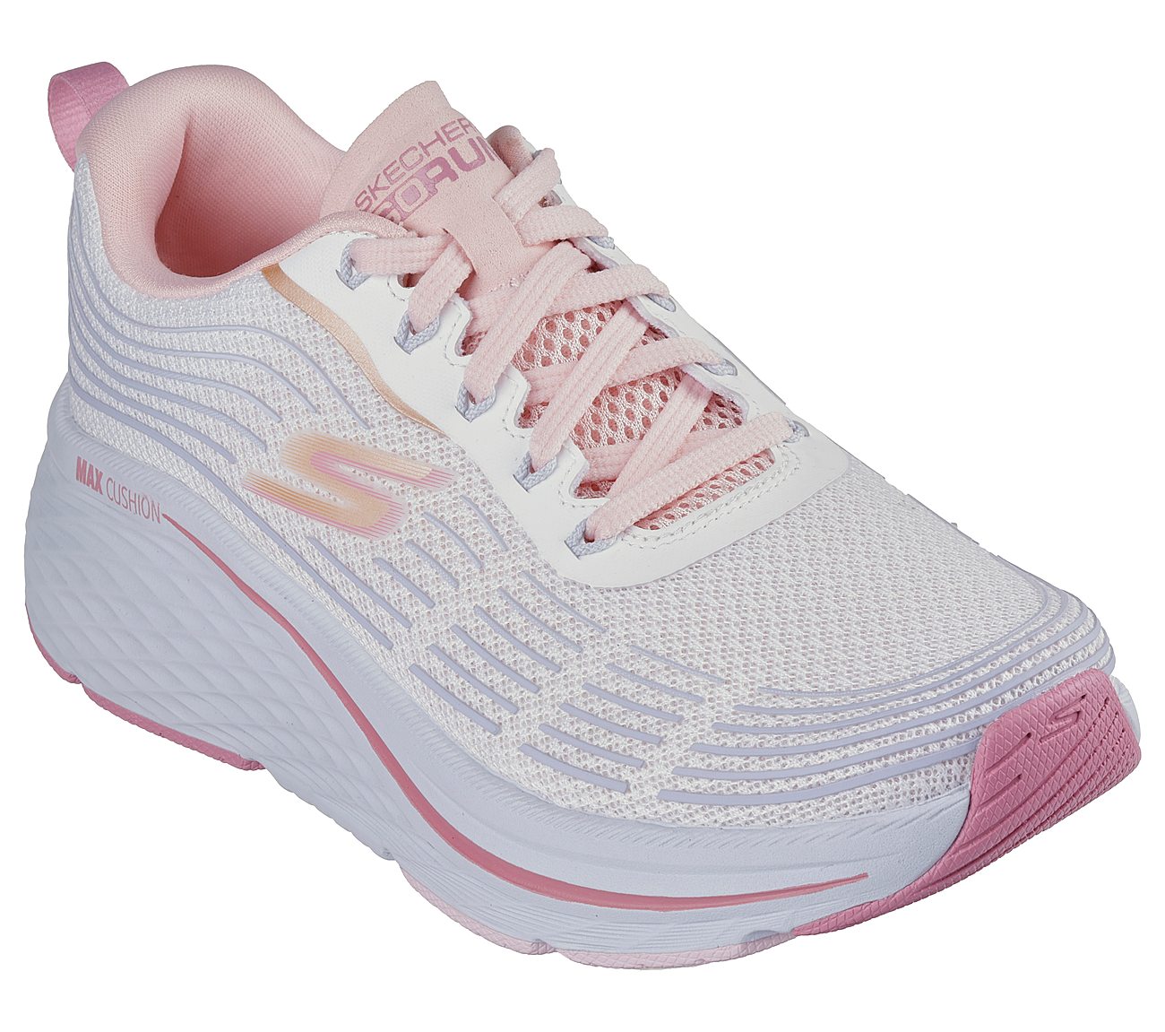 MAX CUSHIONING ELITE 2, WHITE/BLUE/PINK Footwear Right View