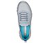 GO WALK GLIDE-STEP FLEX - SIL, GREY/TURQUOISE Footwear Top View