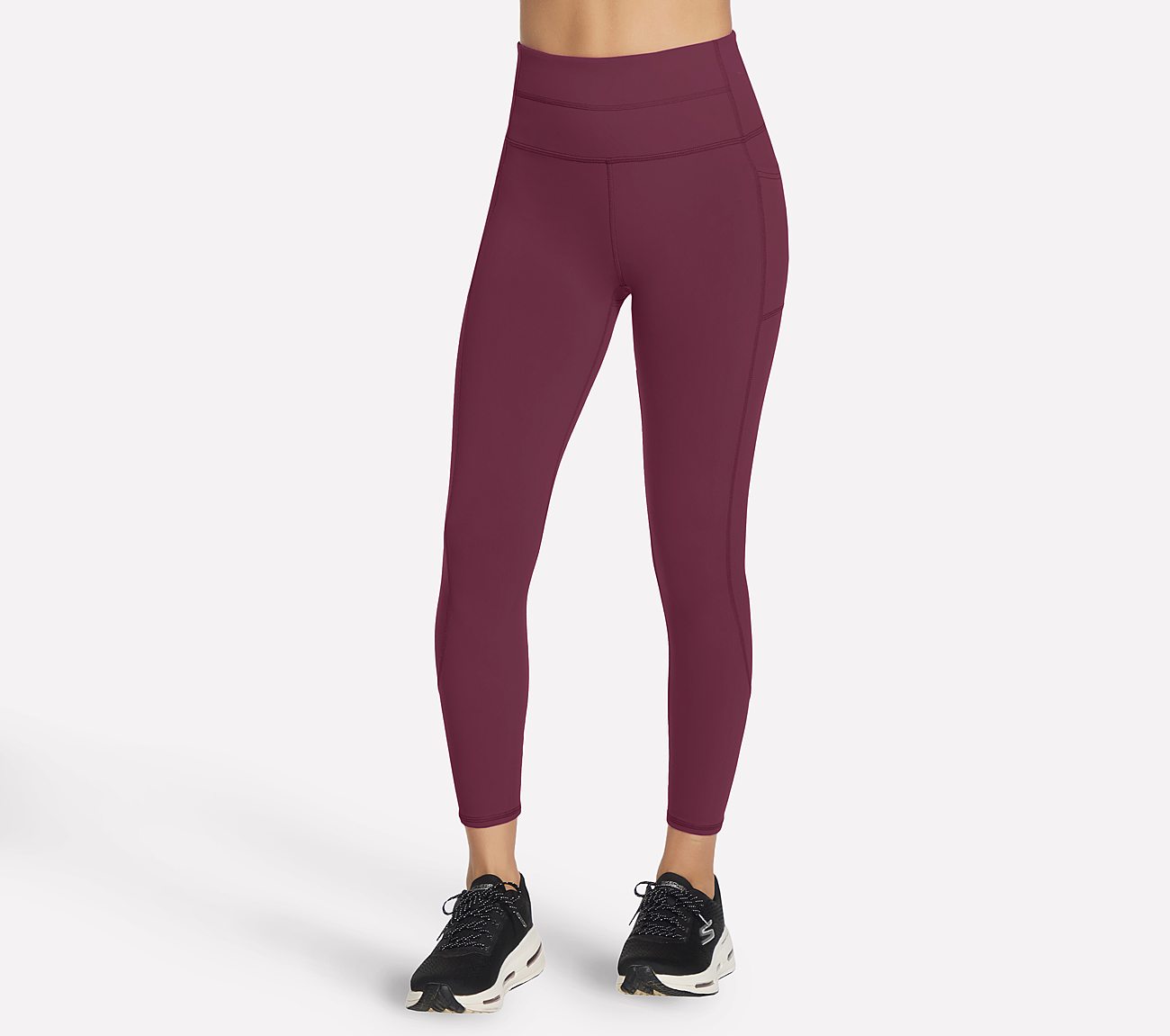 GOWALK HW 7/8 LEGGING II, BURGUNDY/PINK Apparel Lateral View