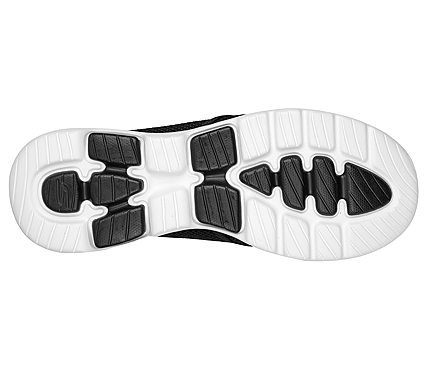 GO WALK 5 - BEELINE, BLACK/WHITE Footwear Bottom View