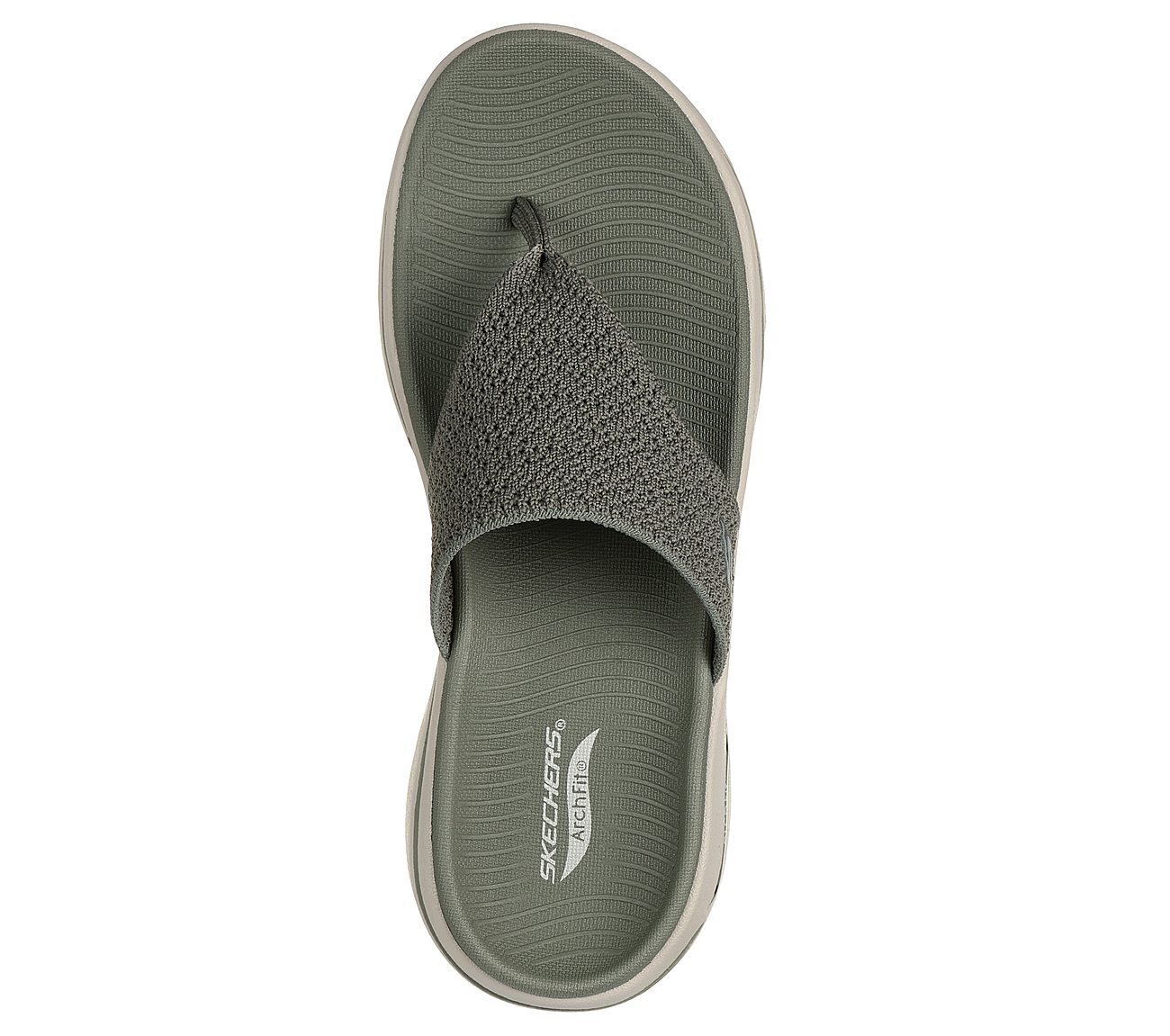 GO WALK ARCH FIT SANDAL - WEE, OOLIVE Footwear Top View