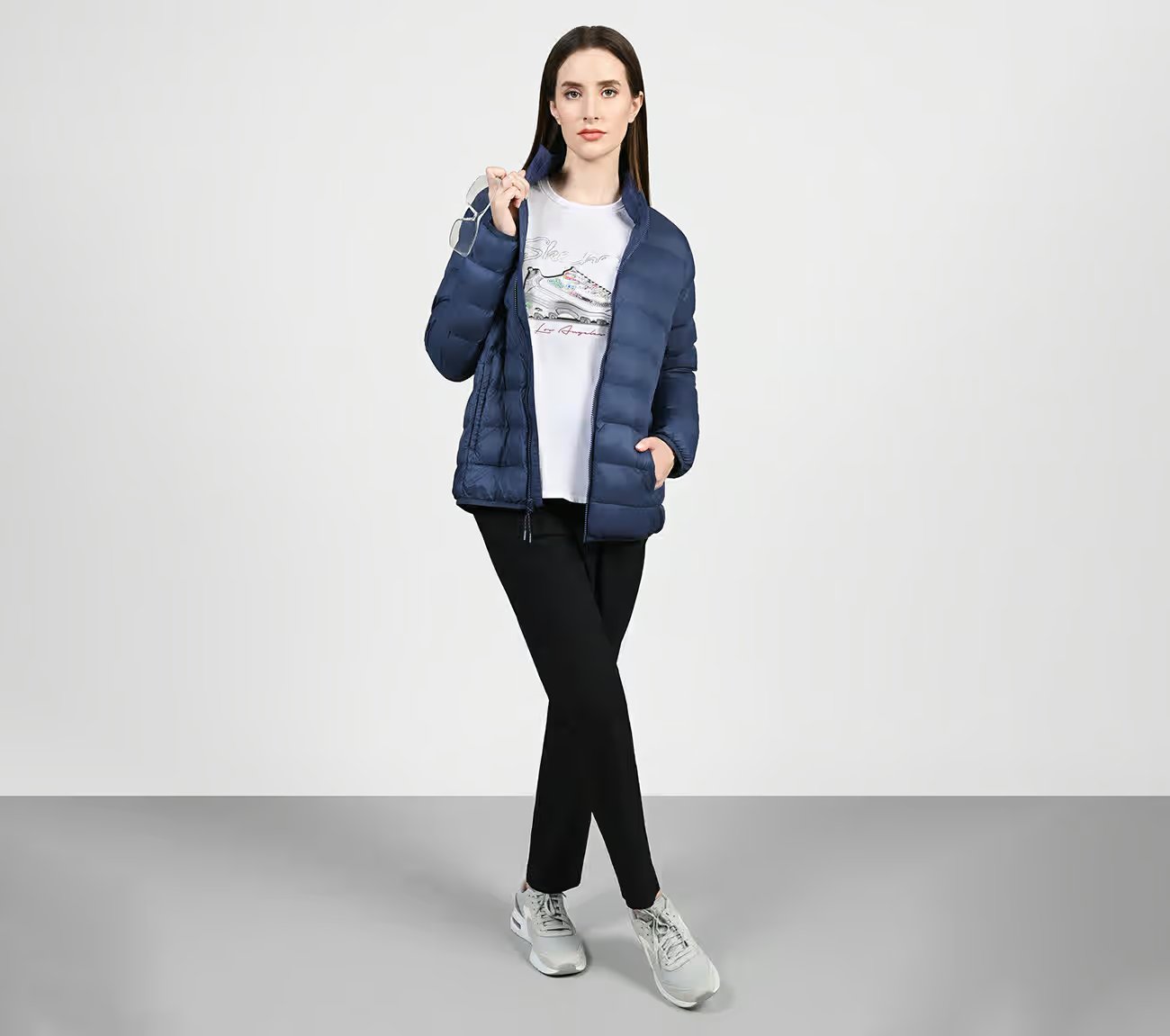 PUFFER FZ JACKET, PURPLE/BLUE Apparels Right View