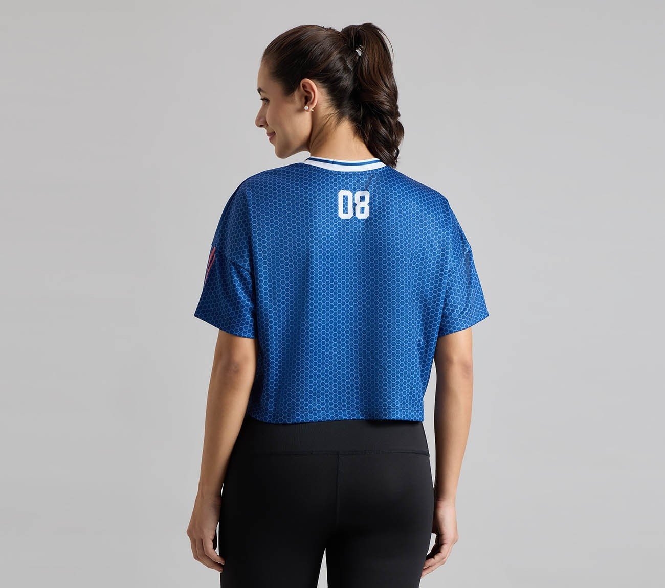 MUMBAI INDIANS CROP TOP, NAVY/PERIWINKLE