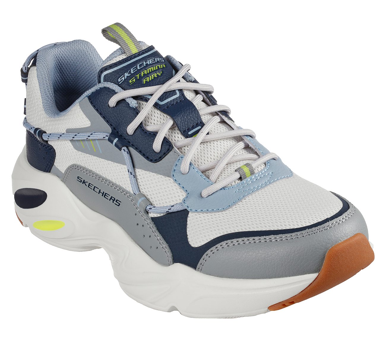 STAMINA AIRY-HIGH WIND, NAVY/GREY Footwear Lateral View