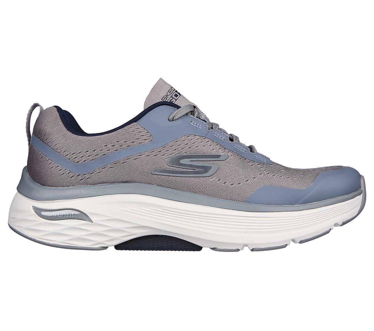 MAX CUSHIONING ARCH FIT, GREY/NAVY Footwear Right View