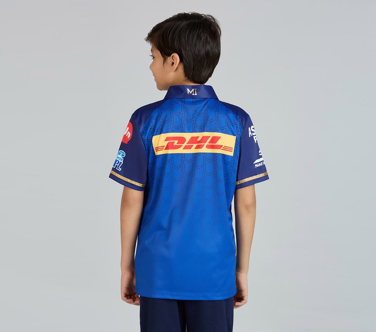 MUMBAI INDIANS IPL KID'S FAN JERSEY 2026, ROYAL/NAVY/LIME
