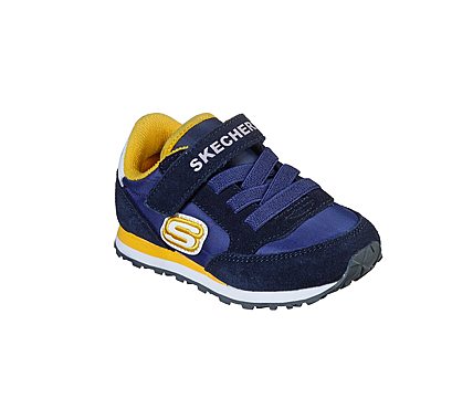 RETRO SNEAKS - GORVOX, NAVY/GOLD Footwear Lateral View