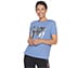 SKECHERS SHINE TEE, PERIWINKLE Apparels Lateral View