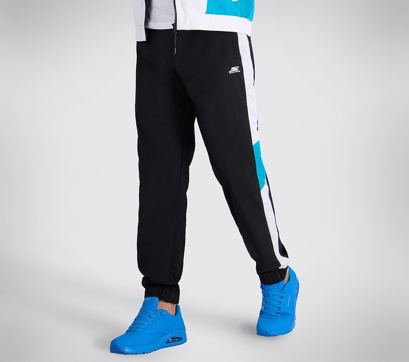 SKECHERS CUT & SEW JOGGER, WWHITE Apparel Left View
