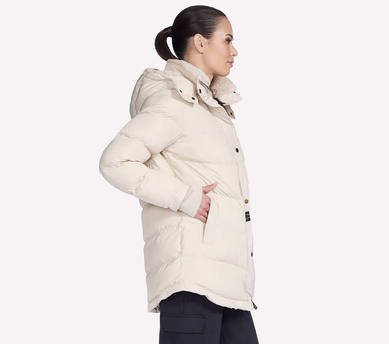 ON-THE-GO LUXE PARKA, NATURAL/TAN Apparels Left View