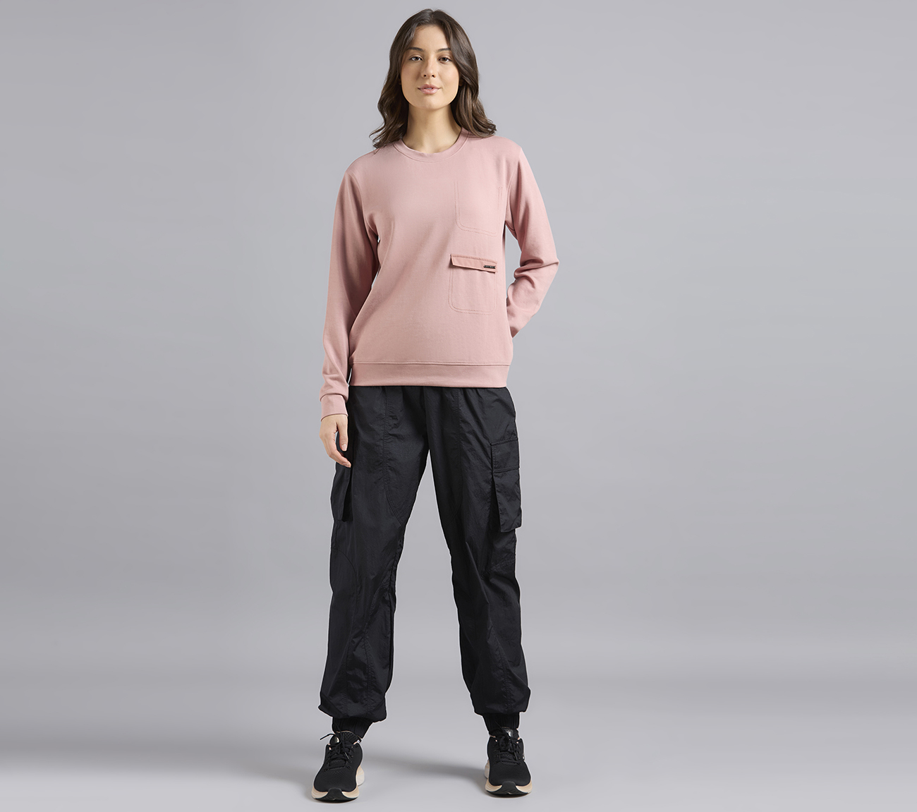 DROP SHOULDER FULL SLEEVE TEE, PURPLE/YELL Apparels Right View