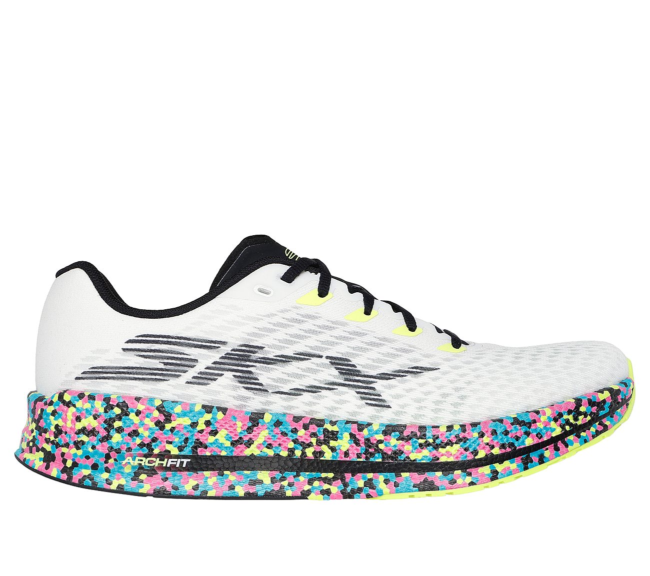GO RUN RAZOR 5, WHITE/MULTI Footwear Lateral View