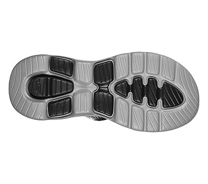 GO WALK 5 - BAYSIDE, BLACK/GREY Footwear Bottom View