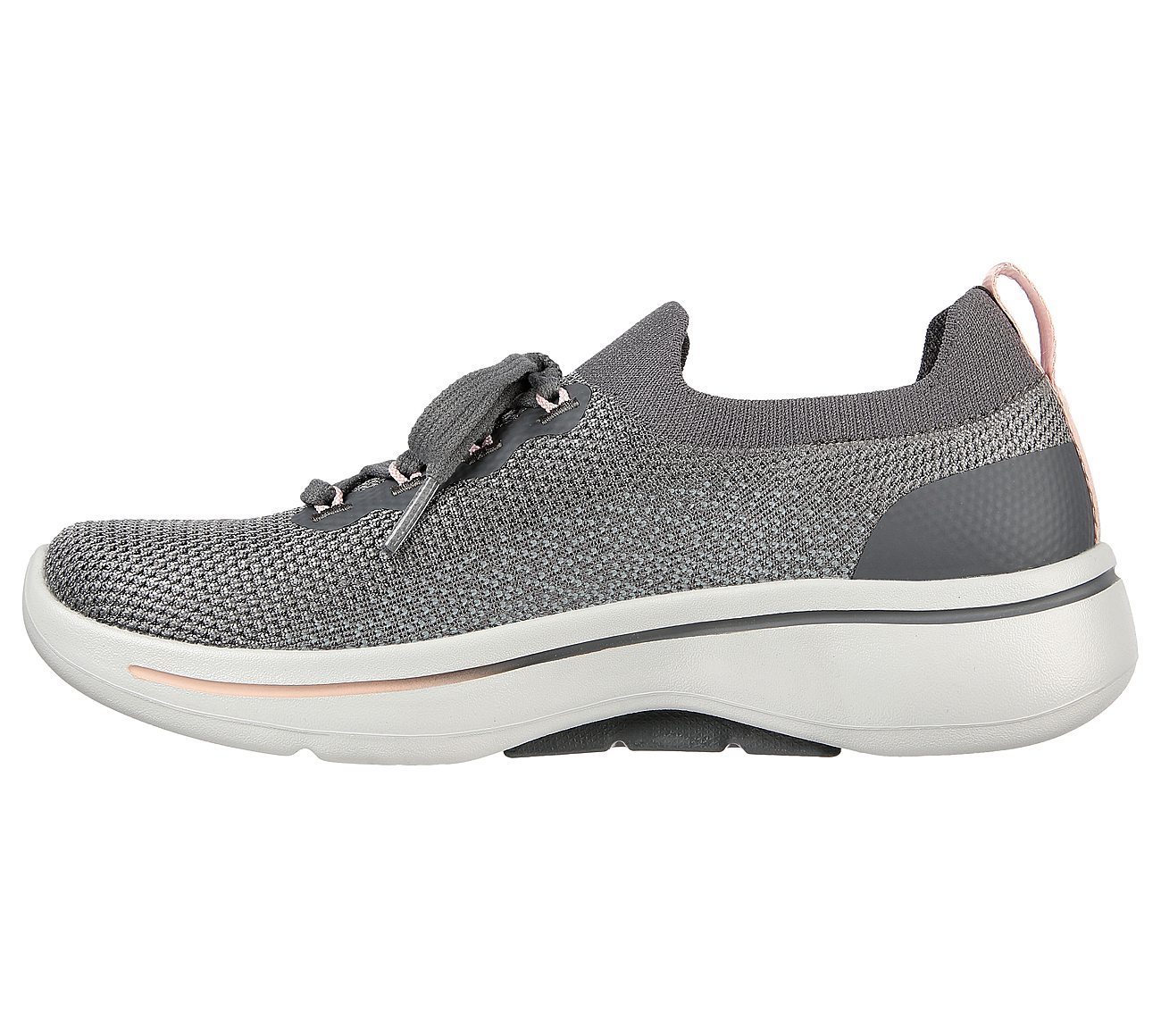 GO WALK ARCH FIT - CLANCY, GREY/PINK Footwear Left View